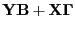 $\displaystyle {\bf Y}{\bf B} + {\bf X}{\boldsymbol \Gamma}$